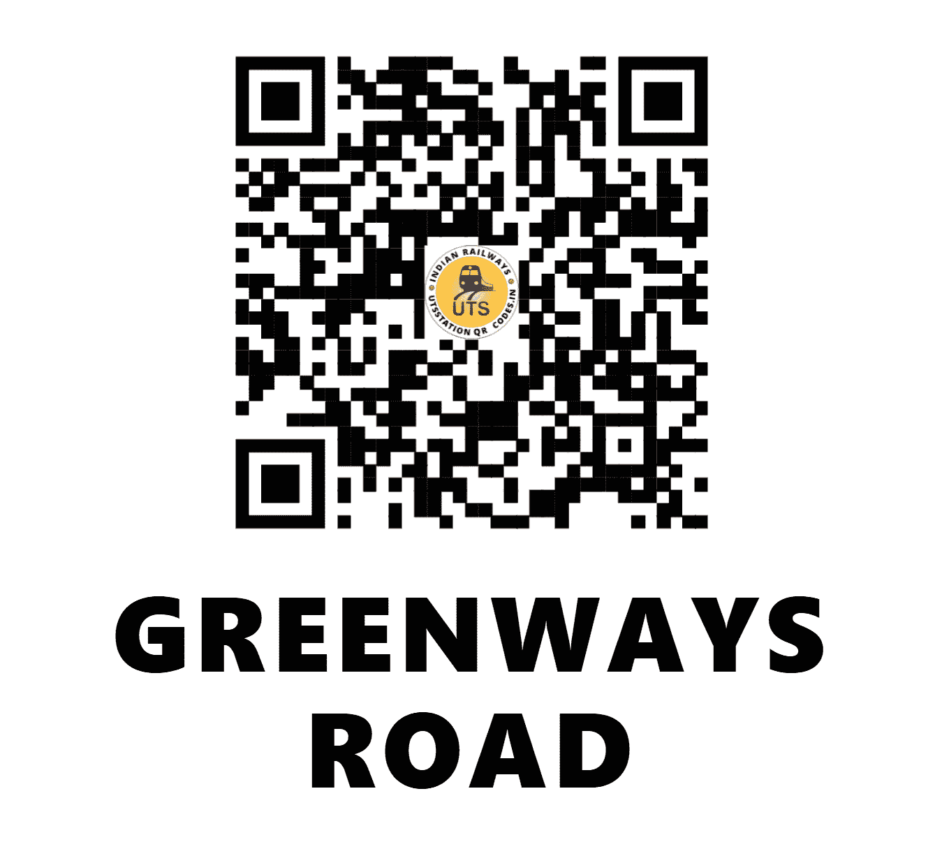 UTS QR Code for GREENWAYS ROAD - GWYR (SR - TAMIL NADU)